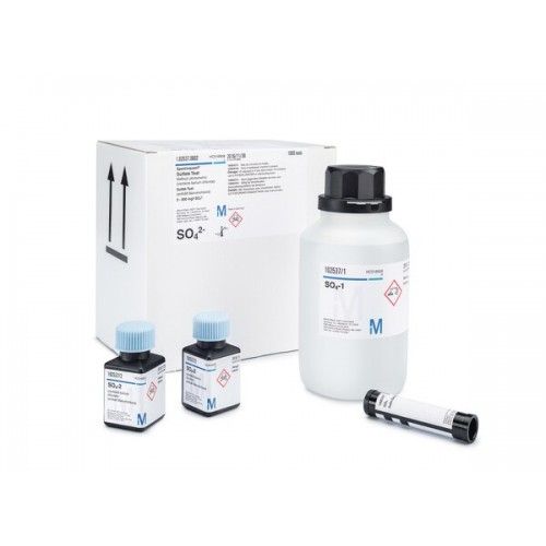 SULFATO (5,0 - 300,0mg/L SO4) SPECTROQUANT MERCK - 100 TESTES (TESTE C/ REAGENTES) SULFATO (5,0 - 300,0mg/L SO4) SPECTROQUANT MERCK - 100 TESTES (TESTE C/ REAGENTES)