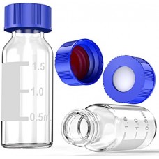 KIT VIAL 2ml TRANSP C/TAMPA ROSCA SEPTO PTFE/SIL (100 UND)