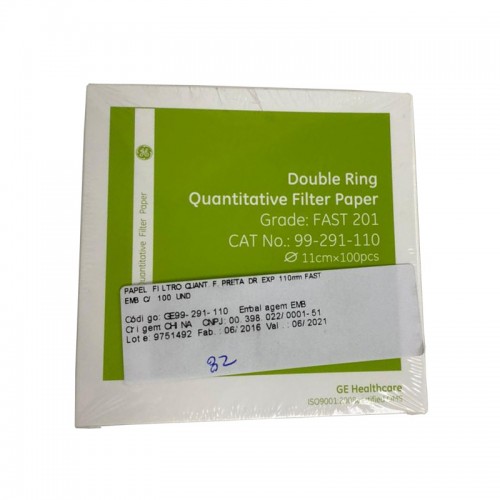PAPEL FILTRO QUANTITATIVO FAIXA PRETA DR EXP 110mm FAST Whatman™ (Cytiva) - C/ 100 UND PAPEL FILTRO QUANTITATIVO FAIXA PRETA DR EXP 110mm FAST Whatman™ (Cytiva) - C/ 100 UND