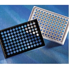 PLACA 96 POÇOS FUNDO PLANO PRETA, HIGH BIND NÃO ESTÉRIL (EMB C/ 100 UND) CORNING