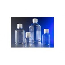 GARRAFA PET 125 ML OCTOGONAL ESTÉRIL C/ TAMPA DE ROSCA C/ LACRE CORNING - 48 UND