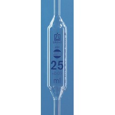 PIPETA VOLUMÉTRICA 3ml EM VIDRO CLASSE A GRAV. ESMALTE AZUL BRAND