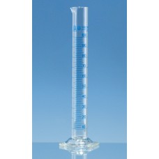PROVETA    5ml EM VIDRO DIV.0,1ml CLASSE A GRAV.AZUL BASE HEXAG. VIDRO BRAND