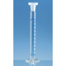 PROVETA  BASE HEXAG. 25ml DIV. 0,5 ml EM VIDRO CLASSE A C/ TAMPA EM PP, BRAND