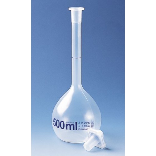 BALÃO VOLUMÉTRICO 1000 mL EM PMP CL. A COM TAMPA EM PP BRAND BALÃO VOLUMÉTRICO 1000 mL EM PMP CL. A COM TAMPA EM PP BRAND