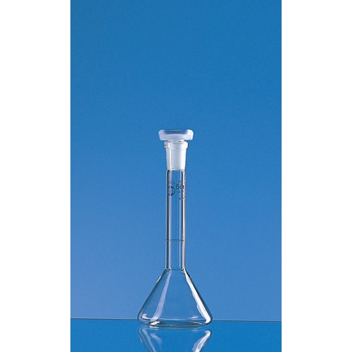 BALÃO VOLUMÉTRICO TRAPEZOIDAL CLASSE A 1ml EM VIDRO C/ TAMPA EM PP BRAND BALÃO VOLUMÉTRICO TRAPEZOIDAL CLASSE A 1ml EM VIDRO C/ TAMPA EM PP BRAND