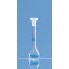 BALÃO VOLUMÉTRICO EM VIDRO CL. A  100ml COM 3 MARCAS  BRAND