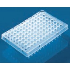 PLACA 96 POÇOS S/ TAMPA P/ PCR EM PP 200 ul P/ PÇ TR MEIA BORDA  BRAND - 50 UND