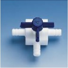 TORNEIRA DE 3 VIAS COM OLIVA EM PTFE D.I.4mm BRAND