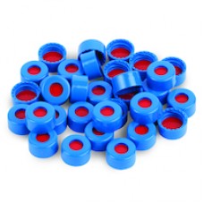 TAMPA P/ VIAL 9mm AZUL EM PP C/ SEPTO PTFE/SIL VERM. RESTEK (EMB. 1000 UNID)